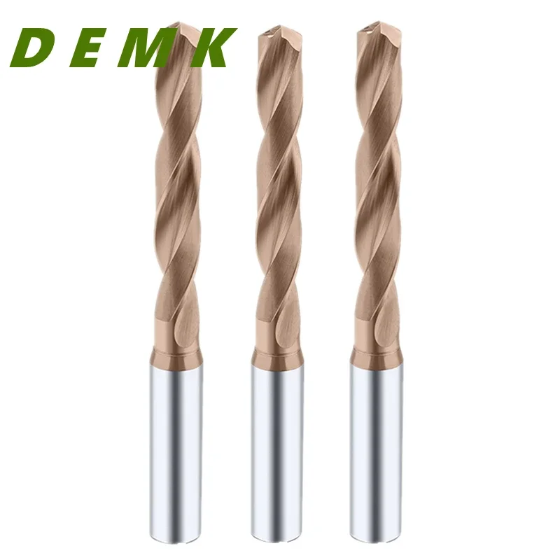 Brocas de carburo de d1-D16, diámetro del vástago D4, D6, D8, D10, D12, D14, D16, refrigeración interna, taladro recubierto de metal CNC