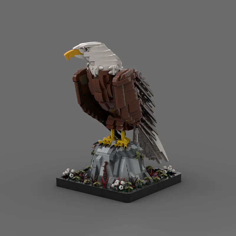 

1468 деталей MOC: Креативная модель Белоголового орлана, модульный конструктор, архитектурный набор, развивающие игрушки для детей, подарки