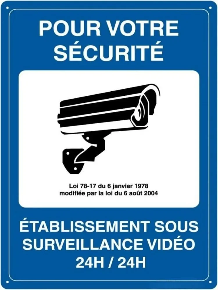 Panel De Signalización De Aluminio, Alarm Vidéo, Accès Interdit Propriété Privée, Attention Sortie de Véhicules, Señal De Guides De Chenales