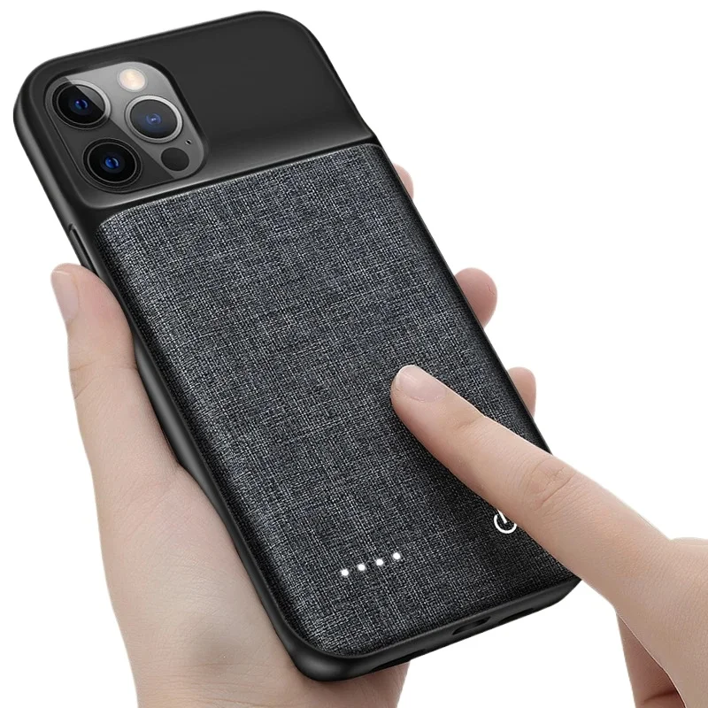 For IPhone 15 14 13 11 Pro Max 12 Mini X XS XR Battery Power Bank Charger Case Slim External Battery Pack 6800mah