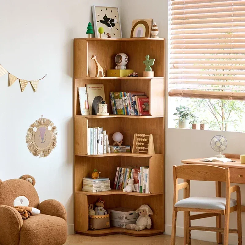 Nordic Rotating Bookcases Kids Corner Bedroom Plant Minimalist Bookcases Toy Modern Libreria Scaffale Home Furniture YQ50B