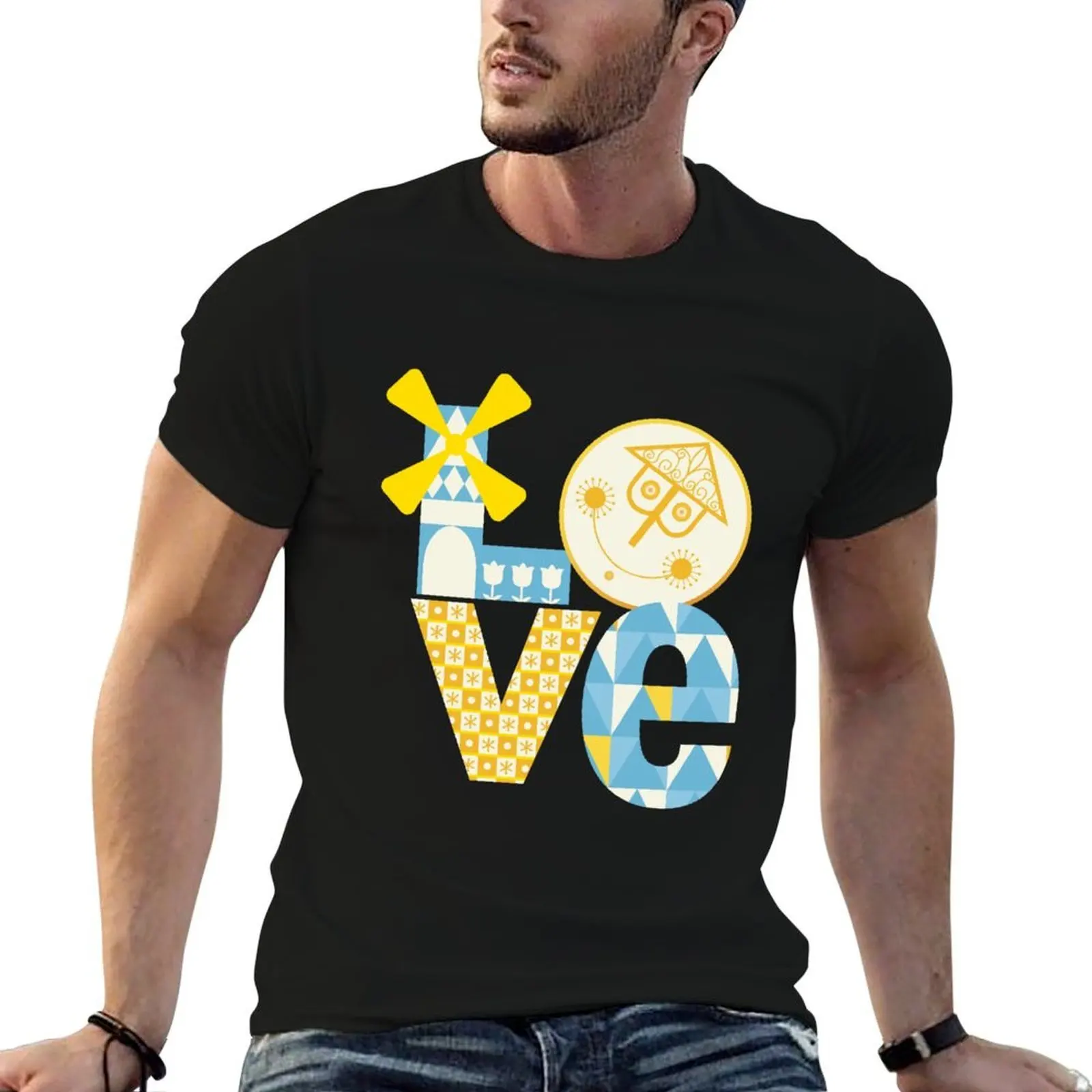 

It's a World of LOVE T-Shirt cotton tshirt 100% t shirts for man graphic funny T-Shirt