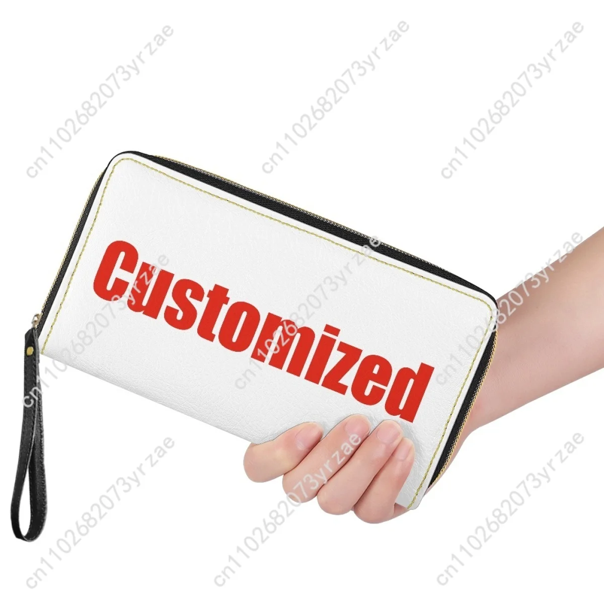 Slayer Wallet Mens Womens Teenagers Zipper Long Wallet Double Print Commuter Personalized Photo Text Customized Portable Wallets