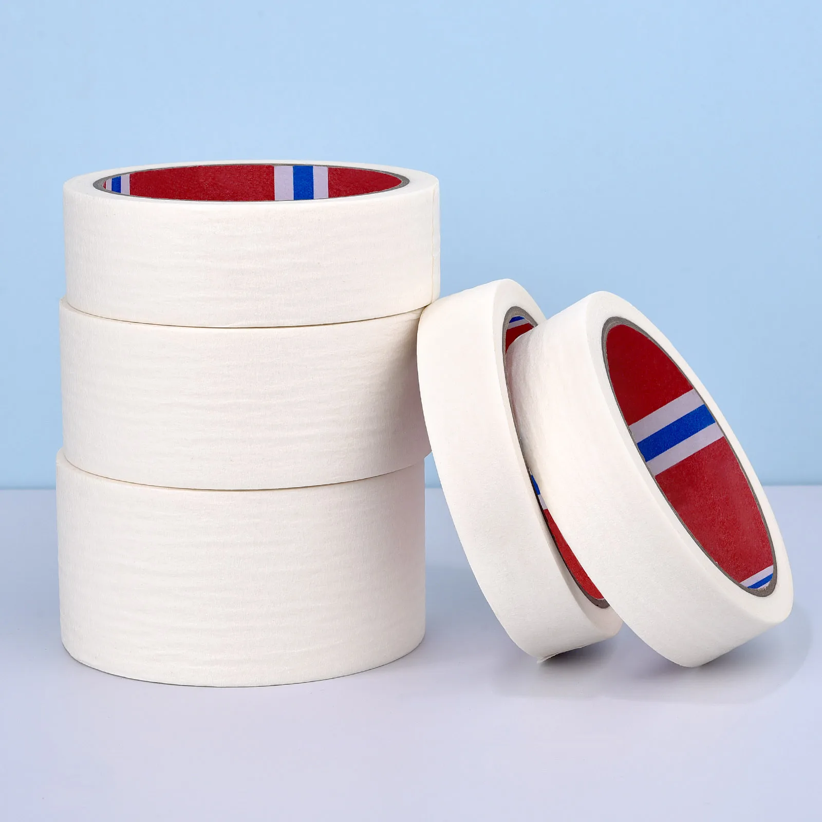 20M 20/25/30/40/50mm Masking Tape White Color Sealing Self Adhesive Tape Car Painting Shelter Decoration Paper Tape