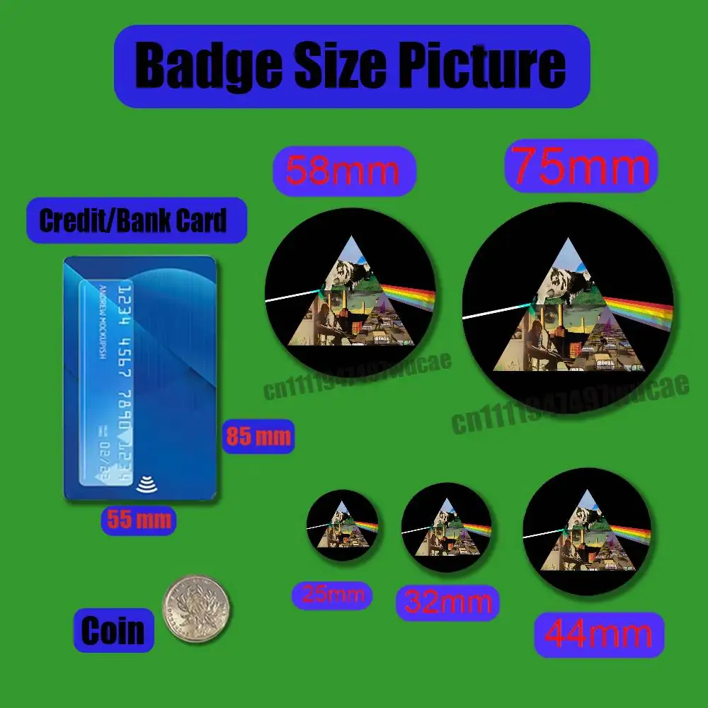 For P-Pink The Division Bell F-Floyd Emblem Case Custom Pin Insignia Badge Ornament Brooch Button Laser Film