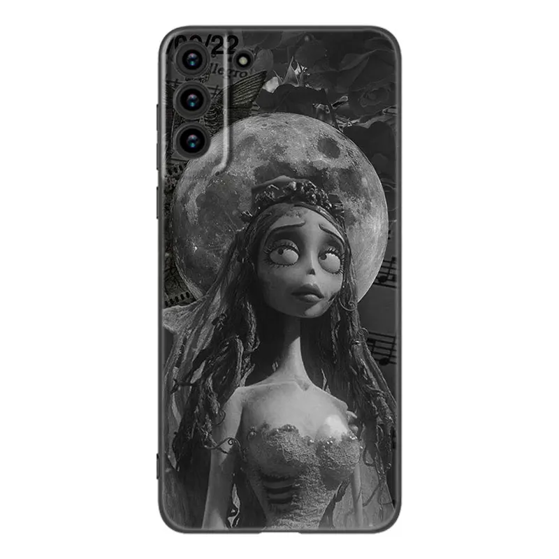 The Corpse Bride Black Silicone Phone Case For Samsung Galaxy S23 S21 S20 FE S24 S22 Ultra S10E S10 S9 S8 Plus