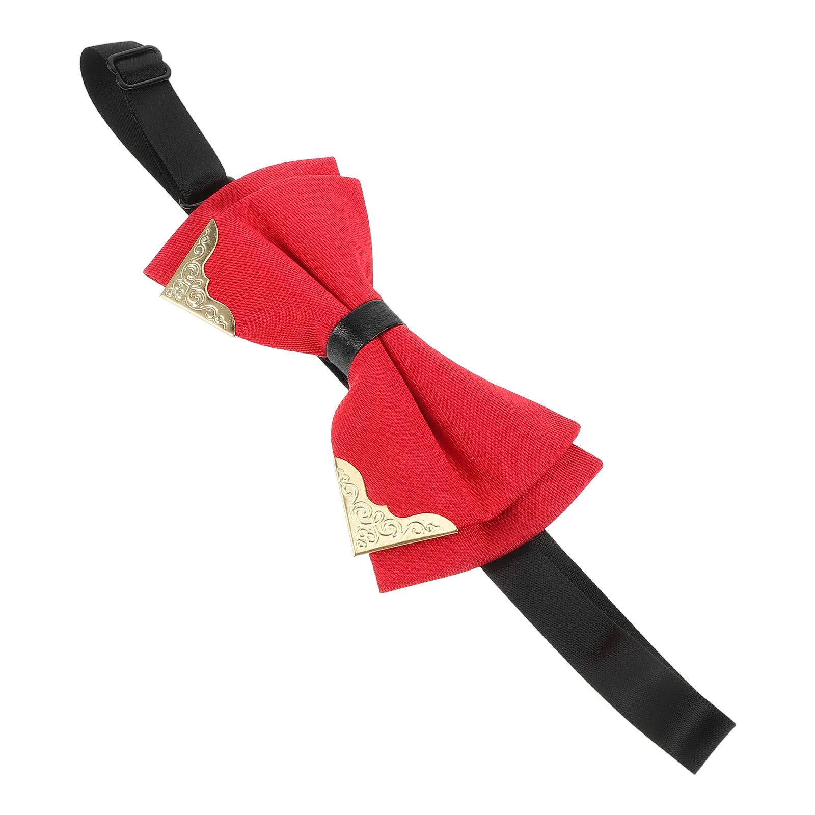 

Metal Trim Bow Tie White Polyester Groomsmen Tuxedo Bowties for Wedding Parties Men Formal Costumes Korean Design