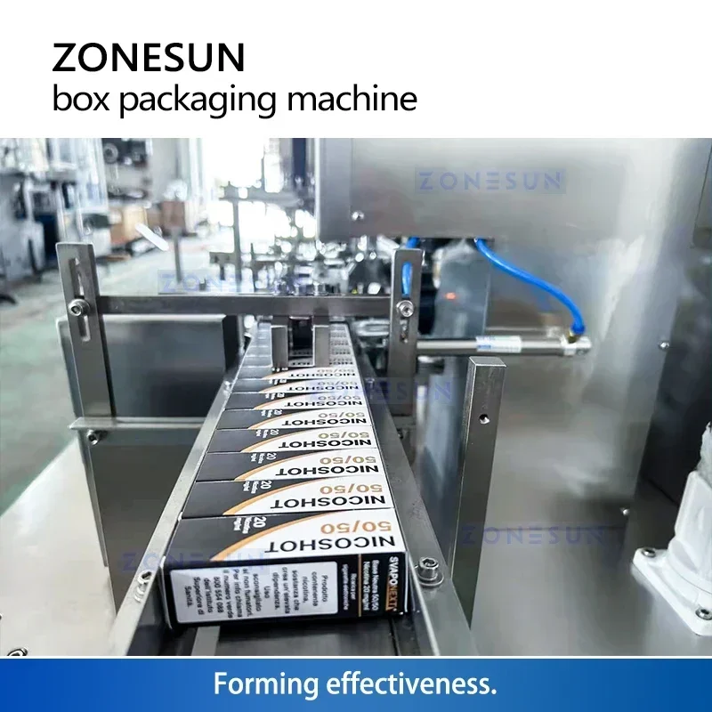 Zonesun Automatische Kartonmaschine Horizontale Seitenlastkarton Industrielle Kastenfaltmaschine ZS-120BP