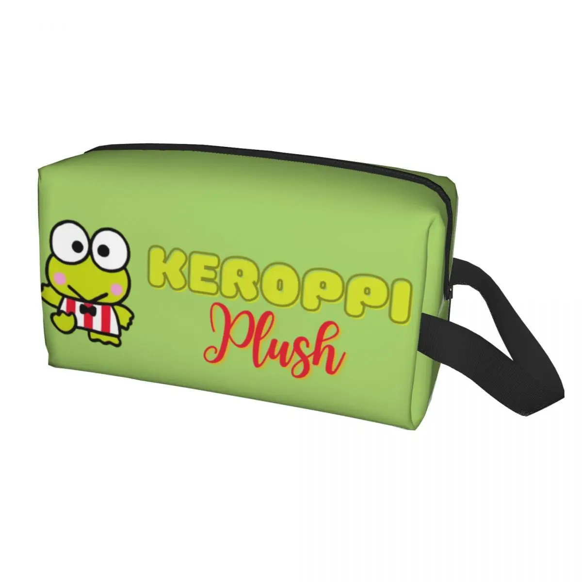 Custom Keroppi Cute Cartoon Makeup Bag Women Travel Cosmetic Organizer Fashion Big -eyed Frog Anime Storage Toiletry Bags