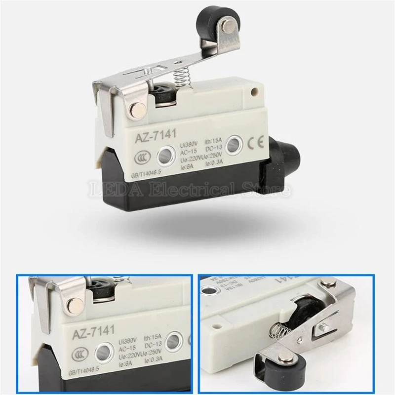 1Pcs AZ-7141/TZ-7141 Micro Switch Waterproof Microswitch Small Roller Dust Proof Switch With Handle