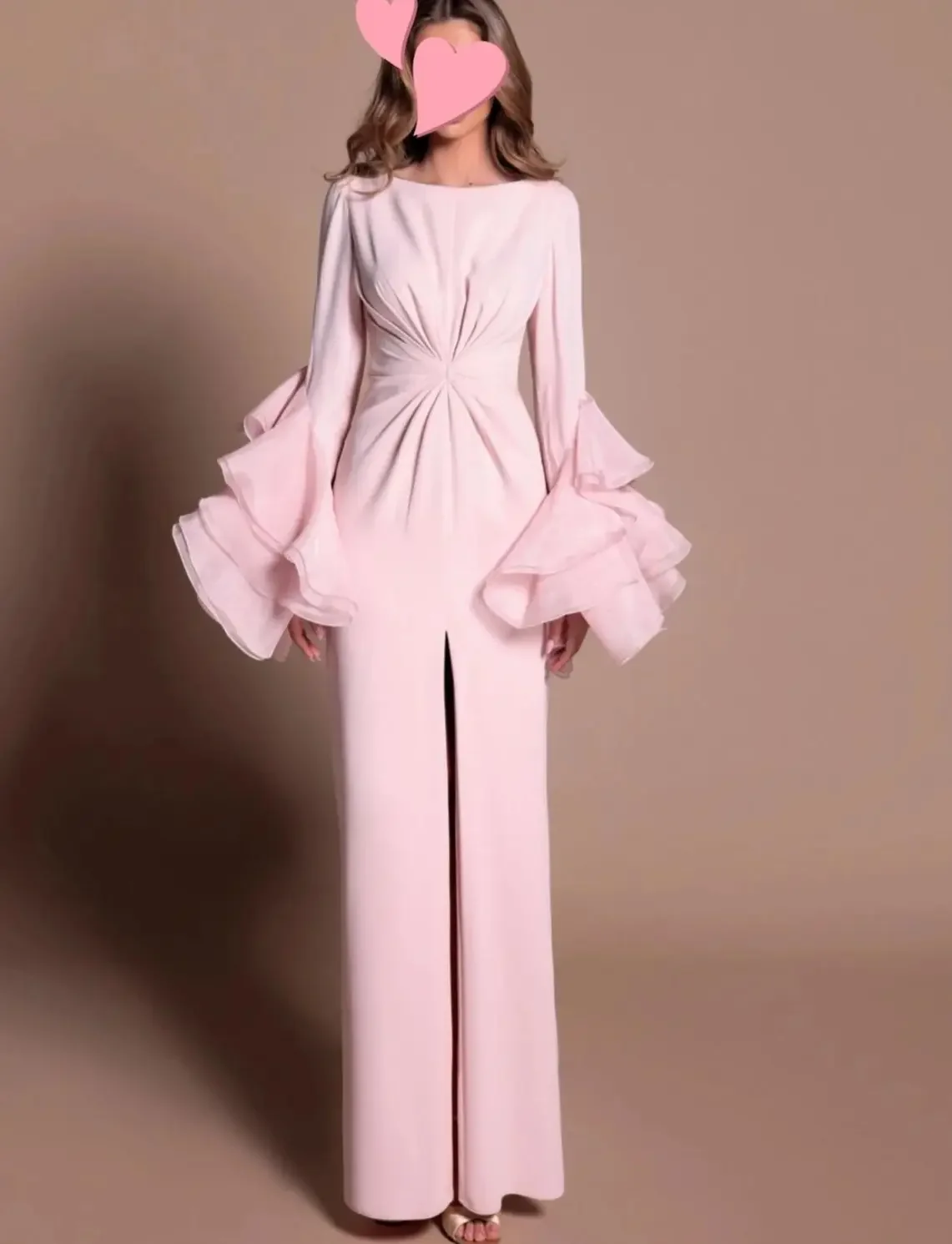 

Arabia Evening Elegant Vintage Sweet Pink Mermaid Slit Stylish Customized Formal Occasion Prom Dress Evening Party Gowns