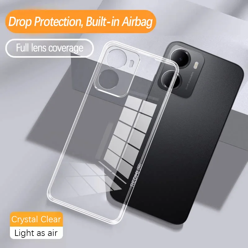 High Quality Transparent Phone Cases for Redmi 15A R70 R70m Redmi15A RedmiR70m 5G Camera Protection Soft TPU Shockproof Cover