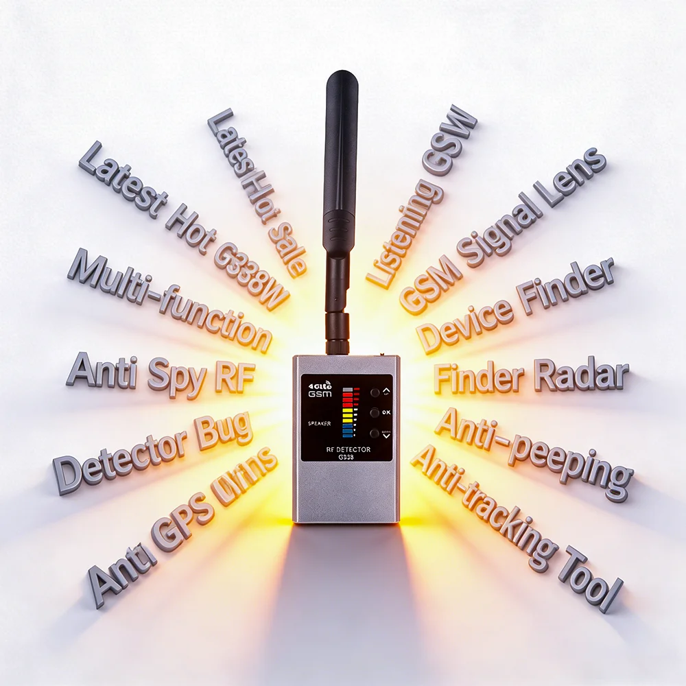 

Latest Hot Sale G338W Multi-function Anti Spy RF Detector Bug GPS WiFi Signal Lens Tracker GSM Listening Device Finder Radar Rad