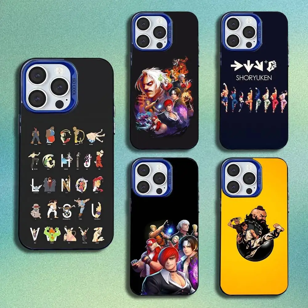 

Game K-King Of F-Fighters Phone Case For iPhone 16,15,14,13,12,11,Mini,Pro,SE,MAX Blue Matte Silicone Cover
