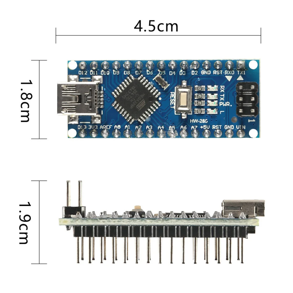 For Arduino Nano Mini USB With The Bootloader Compatible Nano 3.0 Controller v3.0 CH340 USB Driver 16Mhz ATMEGA328P