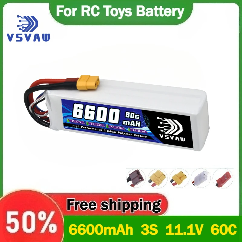 

6600 мАч 3S 11,1 В 60C альпинистский автомобиль с дистанционным управлением, модель лодки, вертолет FPV литий-ионный аккумулятор