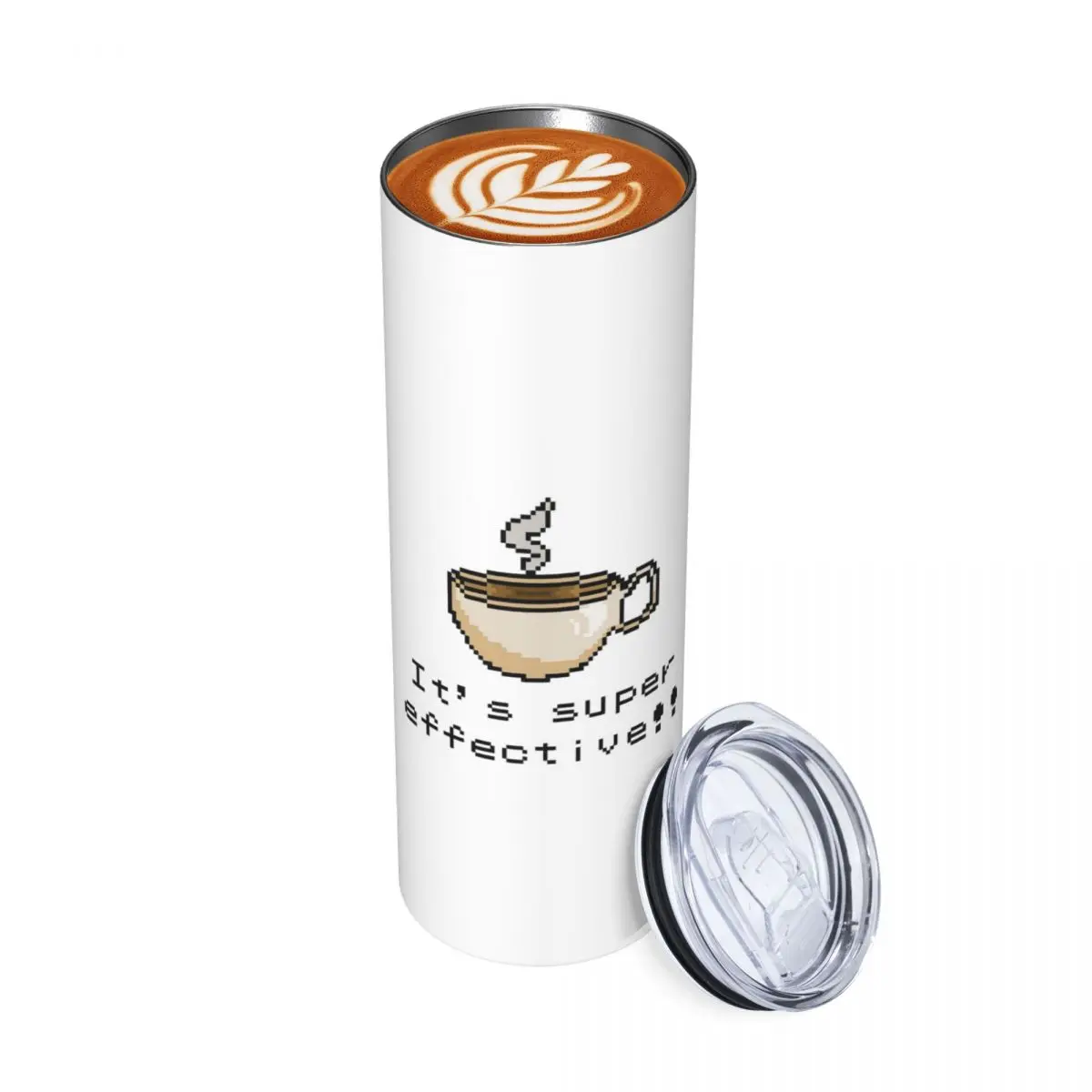 It's Super Effective!! Stainless Steel Tumbler Vacuum Insulated Mug Thermal Cold Cup Straw With Lid 20oz