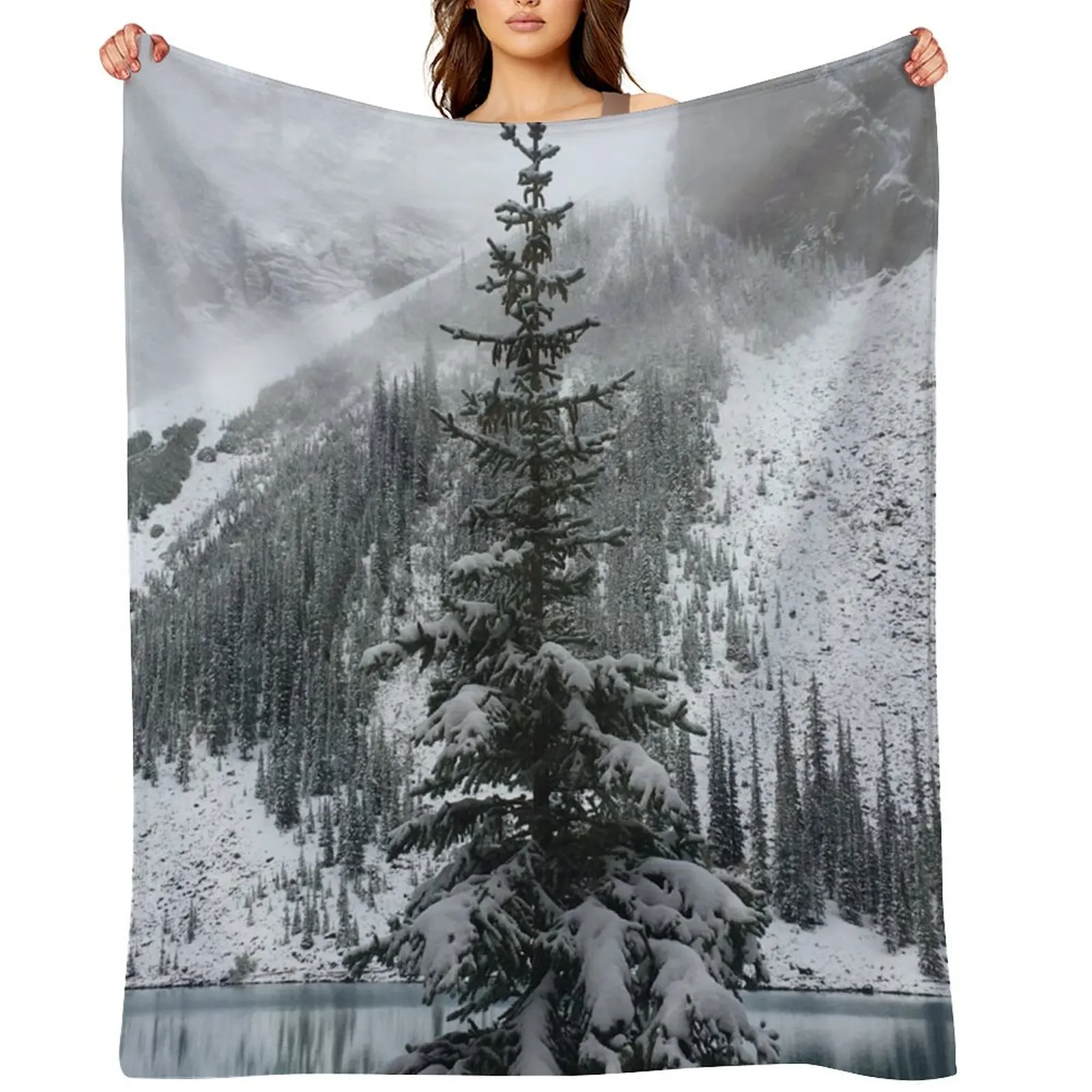 

beautiful canadian rockies Throw Blanket Furrys Tourist Weighted heavy to sleep Blankets