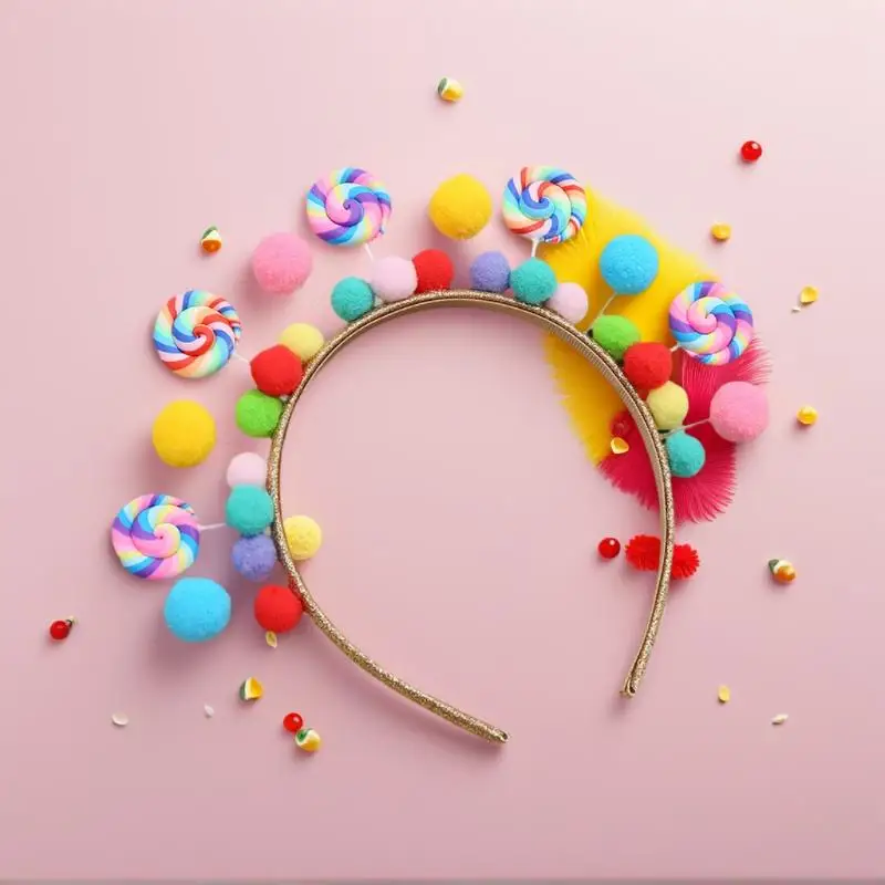 New Cartoon Lollipop Hairband Sweet Candy Hairband Girly Heart Princess Hair Accessories
