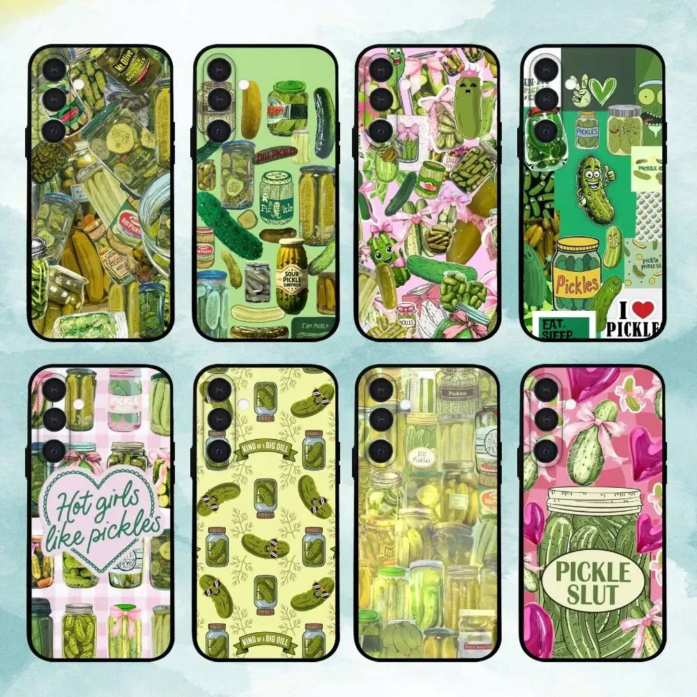 

C-Cucumber P-Pickles Phone Case For Samsung A73,72,71,53,52,51,22,91,80, Soft Black Cover