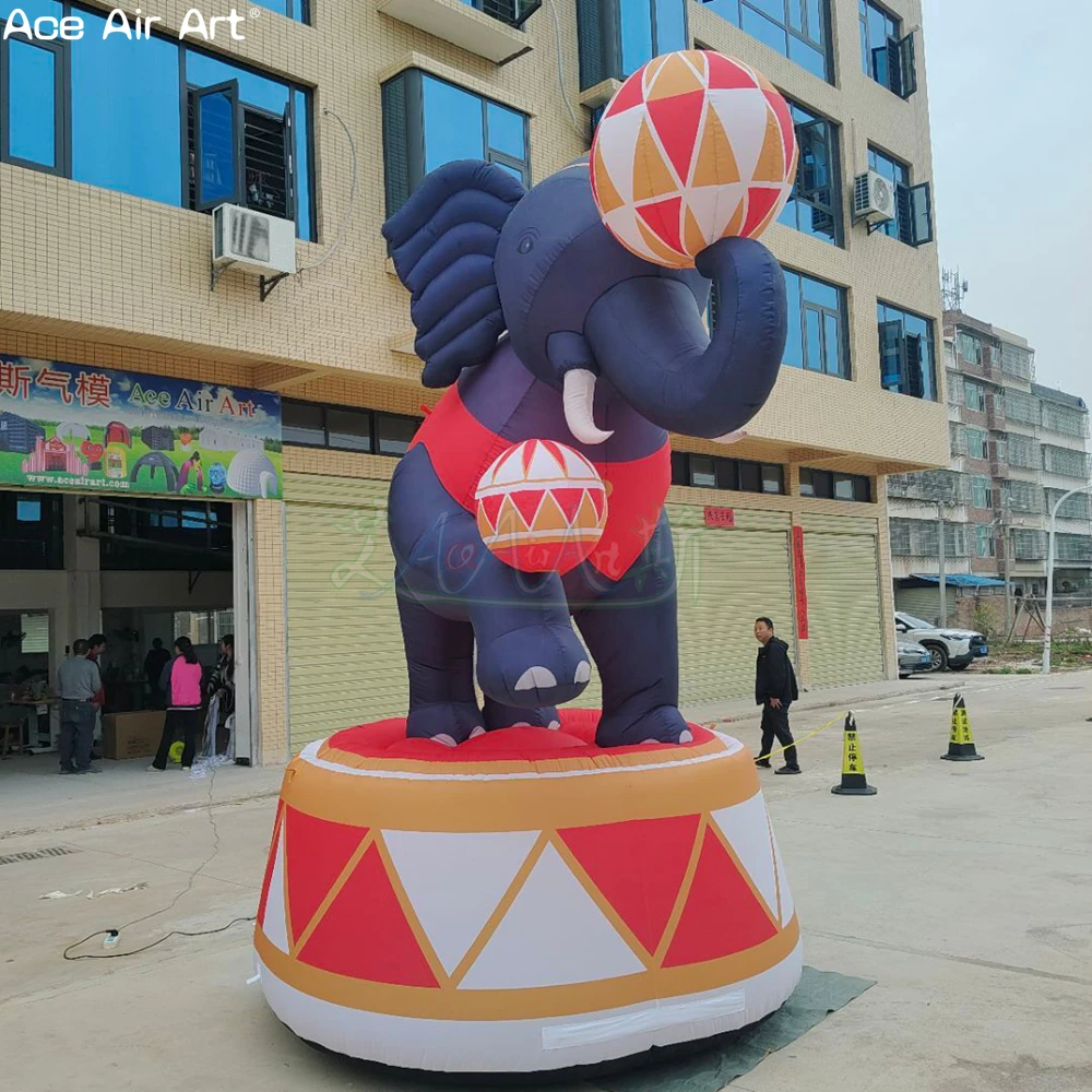 

Giant Inflatable Circus Elephant Sculpture, Acrobatic Elephant Model for Carnival & Circus Themed Event Decoration
