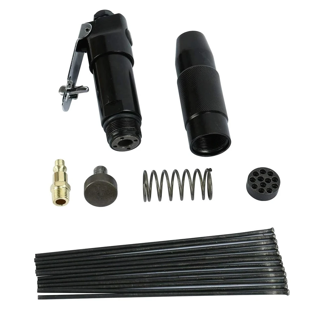 12Pcs Air Needle Scaler Pneumatic Rust Paint Weld Slag Remover Deburring Cleaning Tool For Metalworking Preparation