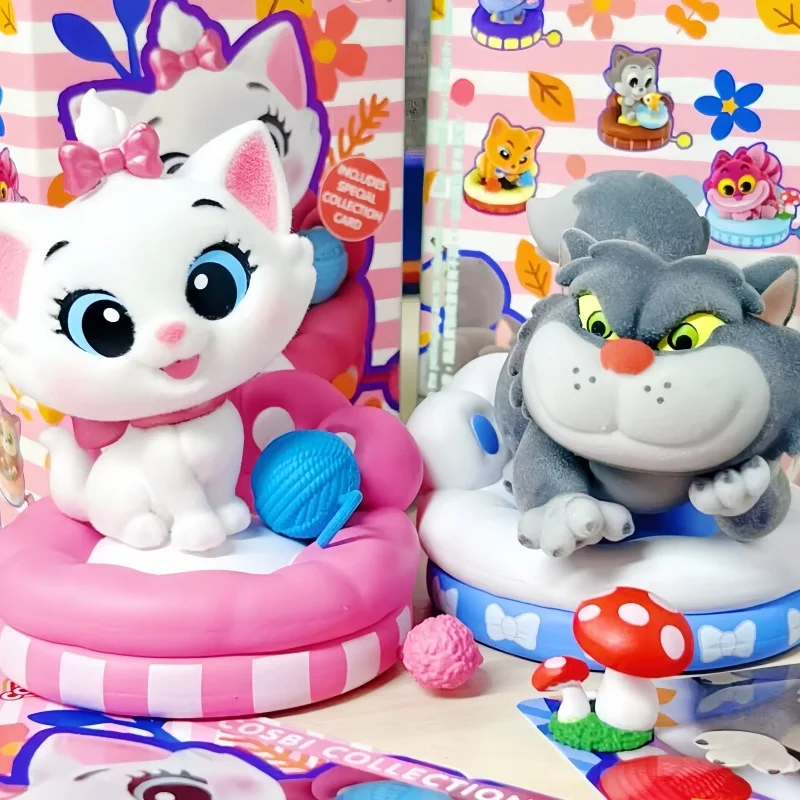 

2025 New Sales Authentic Hot Toys Disney Cat Party Blind Box Mary Cat Lucifer Fashion Handmade Girl Birthday Gifts Ornament Toys