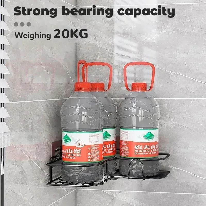 Toilet Storage Rack Bathroom Shelf No-Drill Corner Shelf Shower Wall Mounted Shelf Bracket Bathroom Accessory Organizer Shampoo