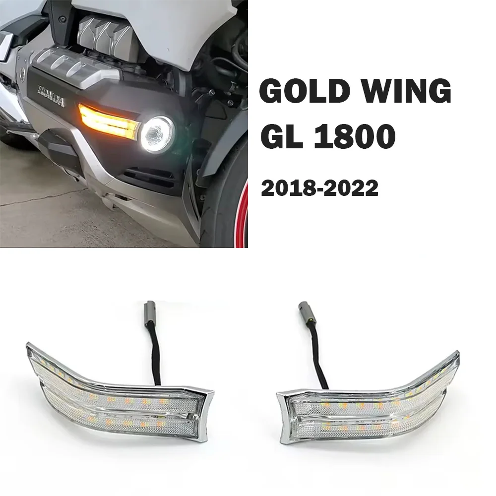 

NEW Motorcycle Fog Light Side Auxiliary LED Turn Signals Decorative Cowl Light For Honda GOLD WING GL1800 GL 1800 2018-2022 2019