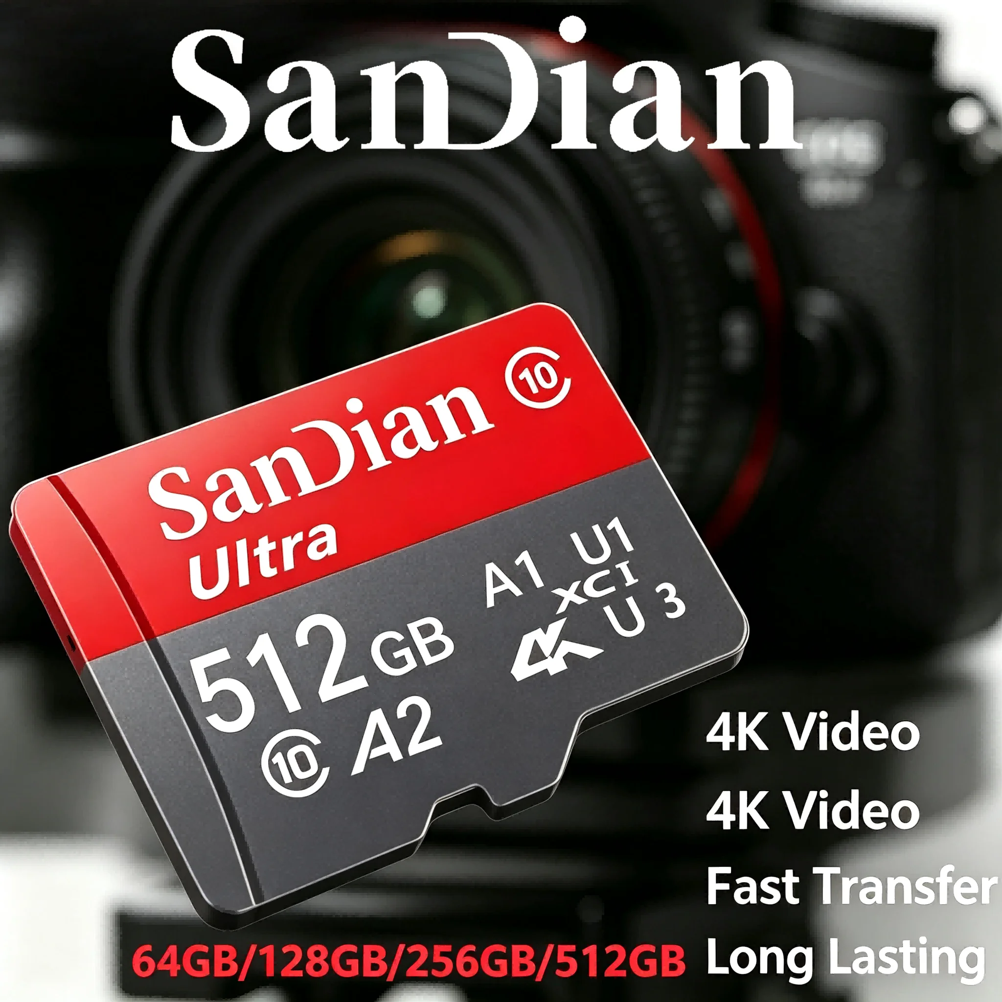 Fast TF Cards 64GB 256GB 128GB Micro TF SD Card Memory Card SD Cards C10 for PC/Gaming Console/Nintendo Switch/Router/PC Mac