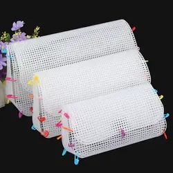 Weaving Plastic Mesh Cloth For Bag Making DIY Handcraft Bags Sewing Weaving Material Latch Hook Bags Made Plastic Grid Hook