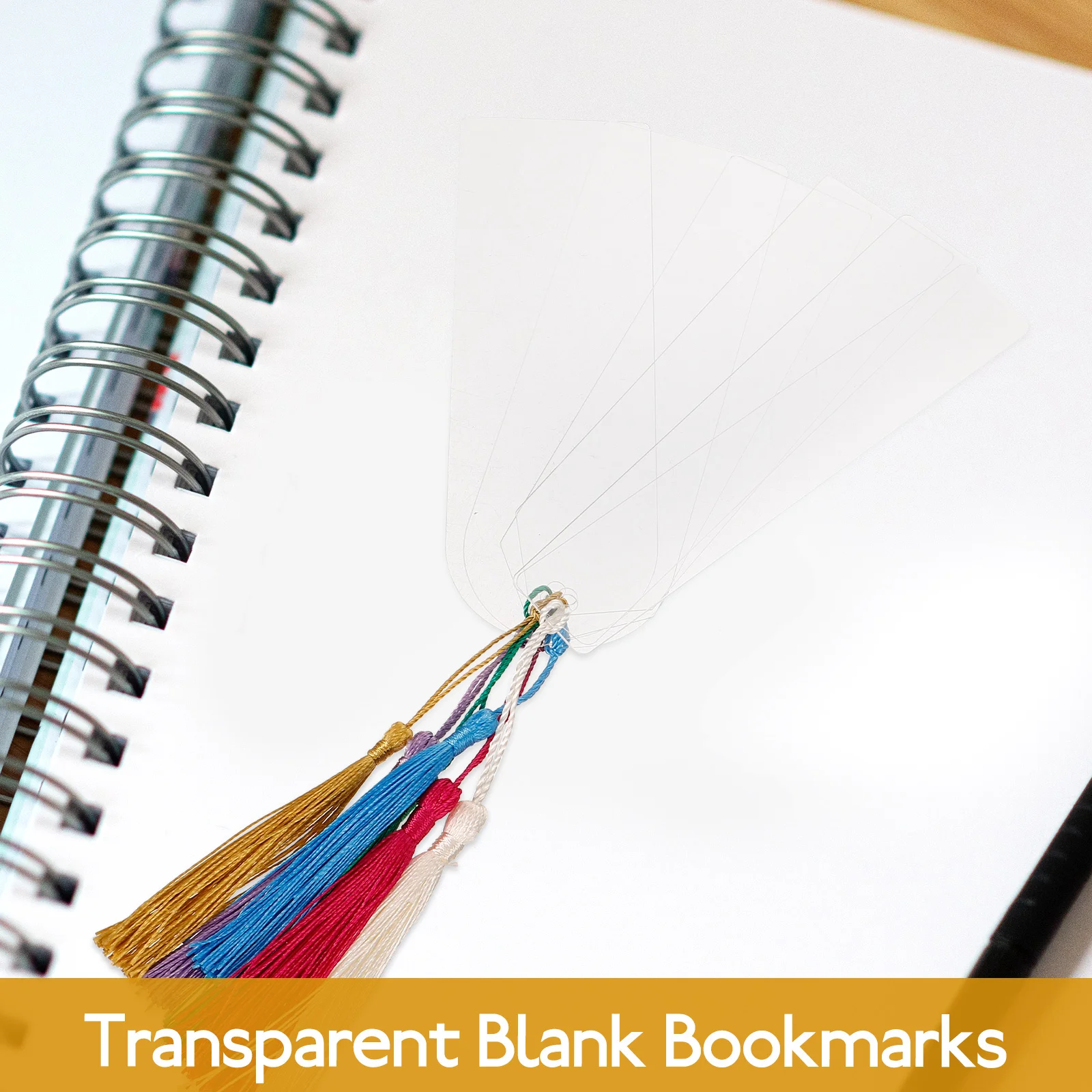 30세트 아크릴 투명 책갈피 빈 직사각형 태슬 페이지 마커 DIY 독서 액세서리 선물 책갈피