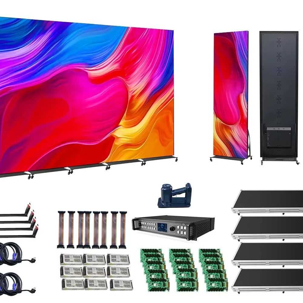 Pantalla Led de póster Digital para exteriores y interiores, pantalla Led P1.8 P2 P2.5 P3 4g Wifi Usb, póster de espejo móvil, pantalla Led