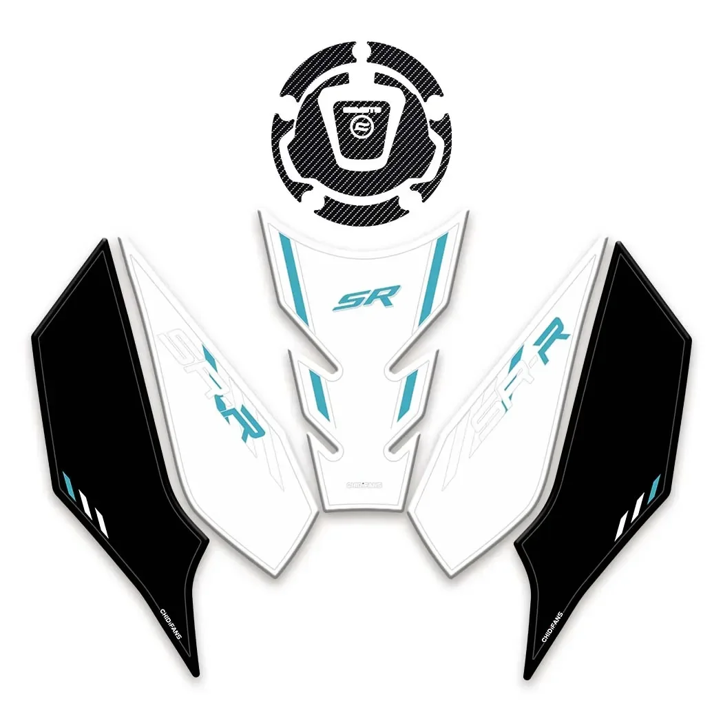 For CF MOTO 675SR SR-R Motorcycle Rubber Fuel Tank Decoration And Protection Stickers Pad Bike Colorful Decals Can Choose Style