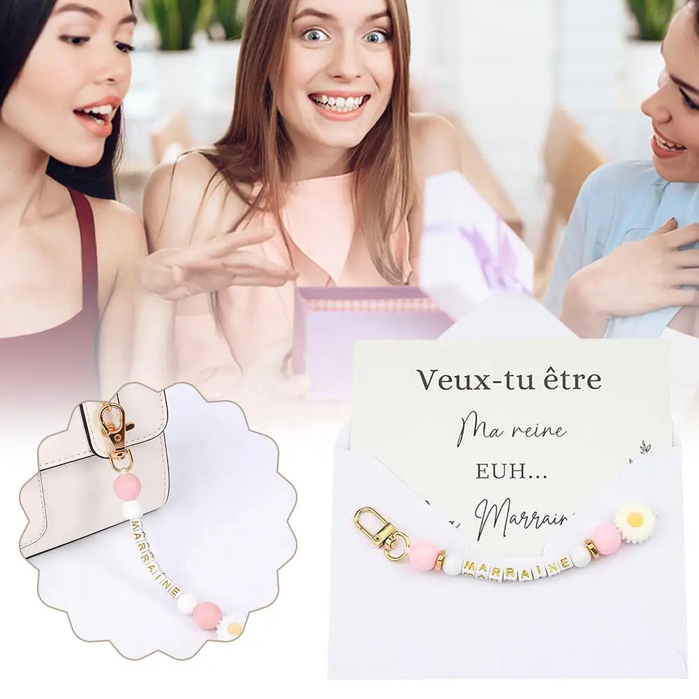 

Набор брелоков-конвертов с цветами, акриловые квадратные бусины, бусины-буквы, бижутерия, брелок с маленькой ромашкой, бусины-буквы на английском языке, подарок