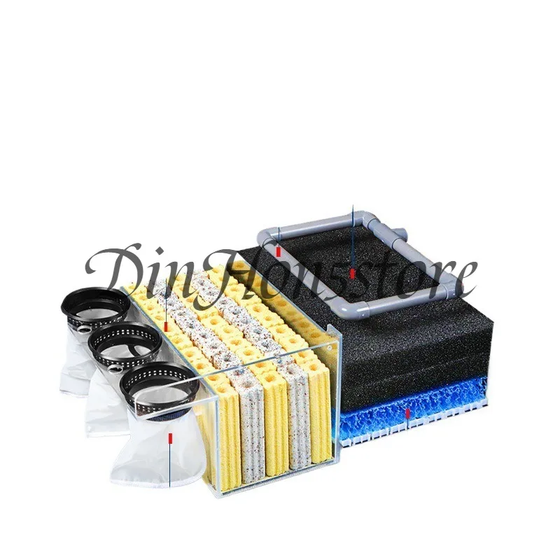 Fish tank top filter Fish pond water circulation system Fish pond ecological water purification equipment Pool turnover box