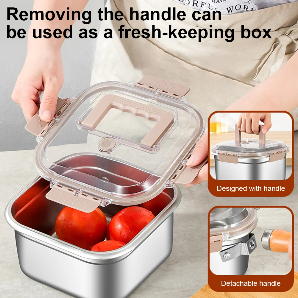 2500ml Hiking Cooking Set Camping Cookware Set Square Camping Cooking Pot Multifunctional Camping Equipment Deep Fryer Pot