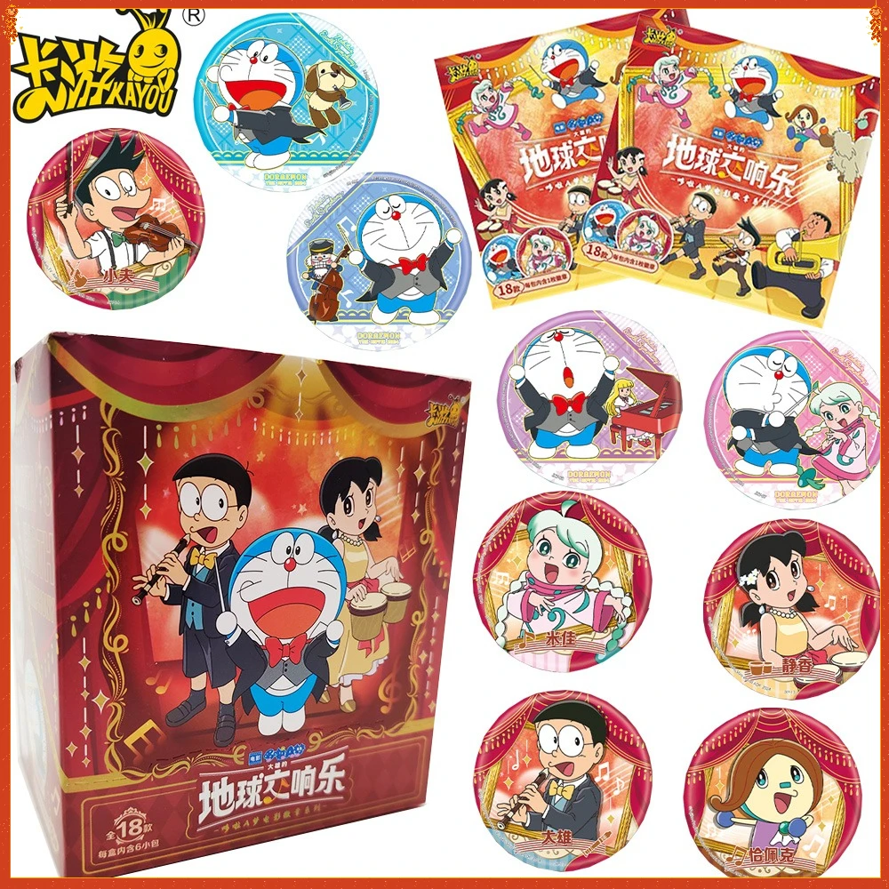 

Kayou Genuine Doraemon Q Version Anime Peripheral Characters Badge for Clothes Accessories Cute Children's Toys Birthday Gifts