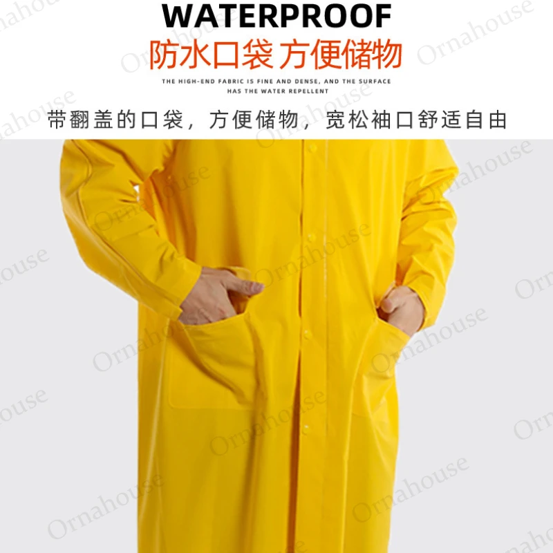 PVC Outdoor Dual-purpose Extended Raincoat, Single Rubber Raincoat, Adult Hiking All-in-one Raincoat, Rain Poncho