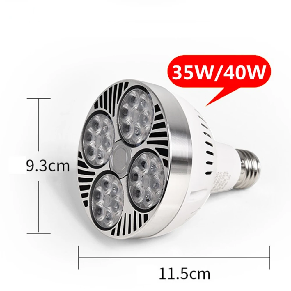 PAR30 LED E27 LAMP 220v Żarówka LED PAR Światło szynowe 45W 30W 3000K 6000K Pokazowy Powódź Ciepły Zimny Neutralny Biały