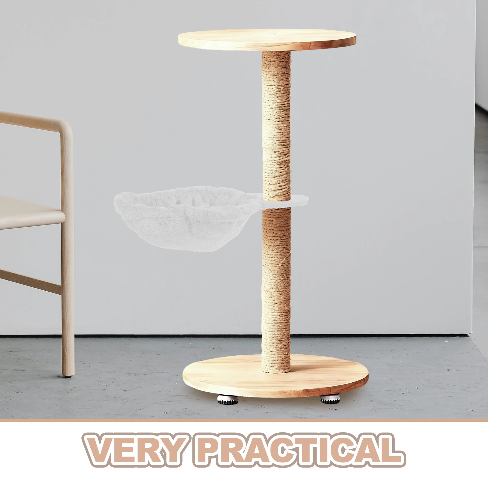 أرجوحة للحائط من الفلانيل الناعم المعلق على الحائط، عش تسلق القطط الداخلي، أرجوحة مريحة لشجرة القطط #3