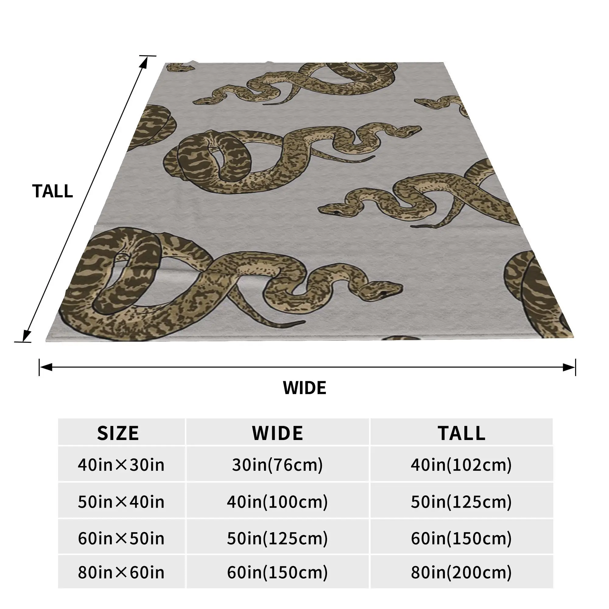 Ball Python Morph Snake Pattern Blankets Soft Warm Flannel Throw Blanket Plush for Bed Living room Picnic Travel Home Couch