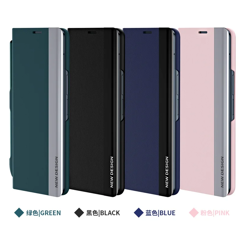 

PU Leather With Stylus Stand Electroplate Phone Case For Samsung Galaxy Z Fold 3 4 5 6 5G 360° Fully Protected Shockproof Cover