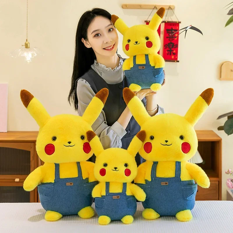 40/80cm Pikachu Pokemon Plush Toys Anime Doll Cute Pillow Cartoon Huge Pikachued Pokémon Plushie Stuffed Gift for Kids Christmas