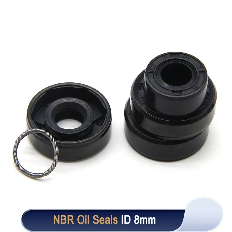 2/5/10pcs NBR Oil Seal ID 8mm TC-8*14/15/16/18/22*4/4.5/5/7/8mm Nitrile Rubber Shaft Double Lip Oil Seals Gasket