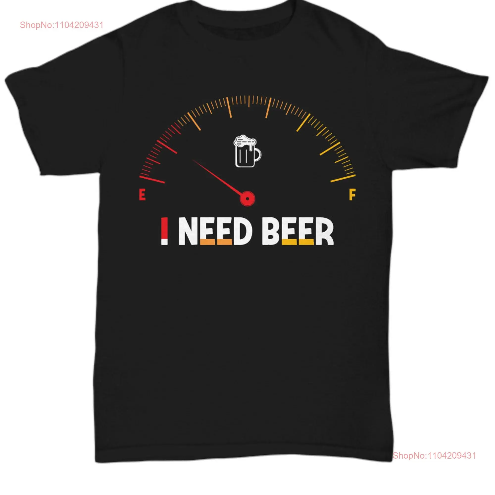 Need beer gas gauge shirt unisex gift lover long or short sleeves