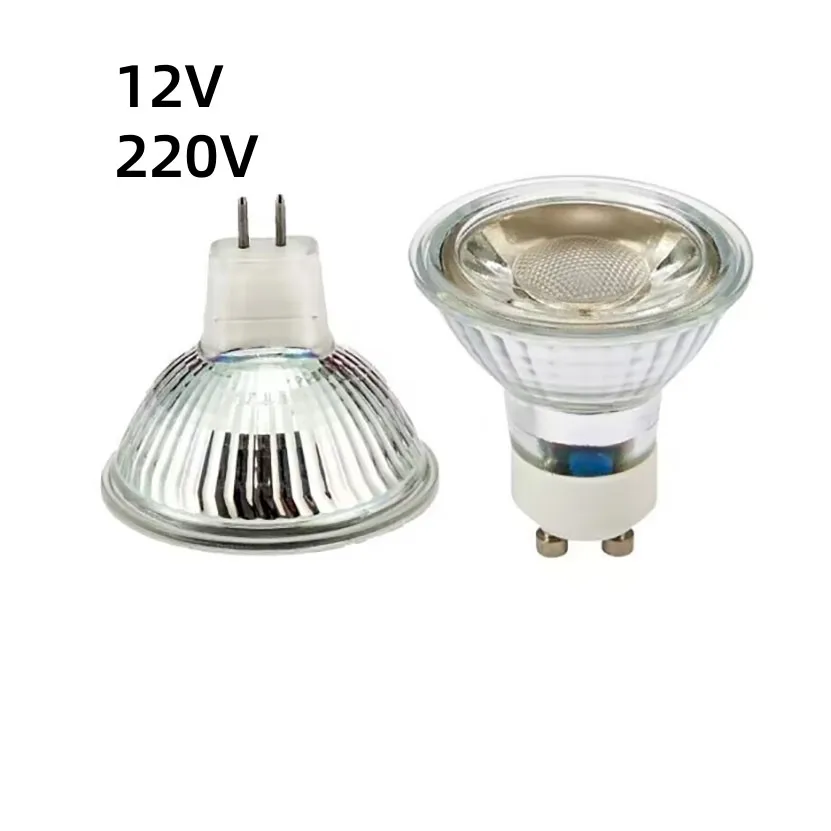 عكس الضوء عالية الطاقة رقاقة LED لمبة MR16 GU5.3 COB 9 واط 12 فولت 110 فولت 220 فولت Led الأضواء الدافئة/باردة الأبيض MR16 قاعدة LED مصباح