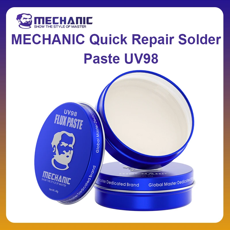 MECHANIC OFFICIAL UV98 Flux Paste No-clean PCB/BGA/PGA/SMD Soldering Tin Flux Electric Soldering Iron Welding Fluxes Paste