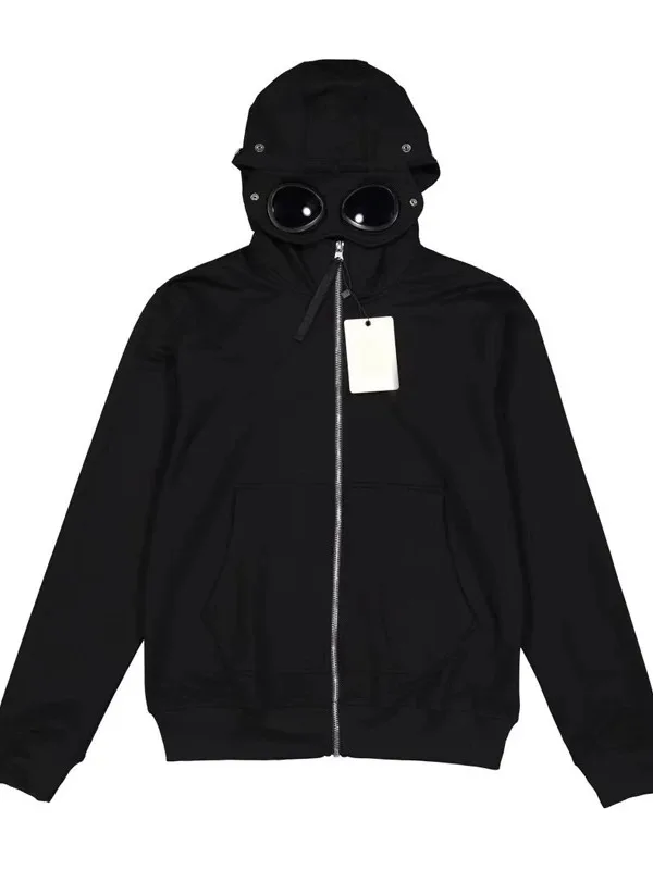 

Свитшот Topstoney Cool Casual с капюшоном на молнии, свободный крой, черный, удобный, эластичный, несминаемый, из органического хлопка