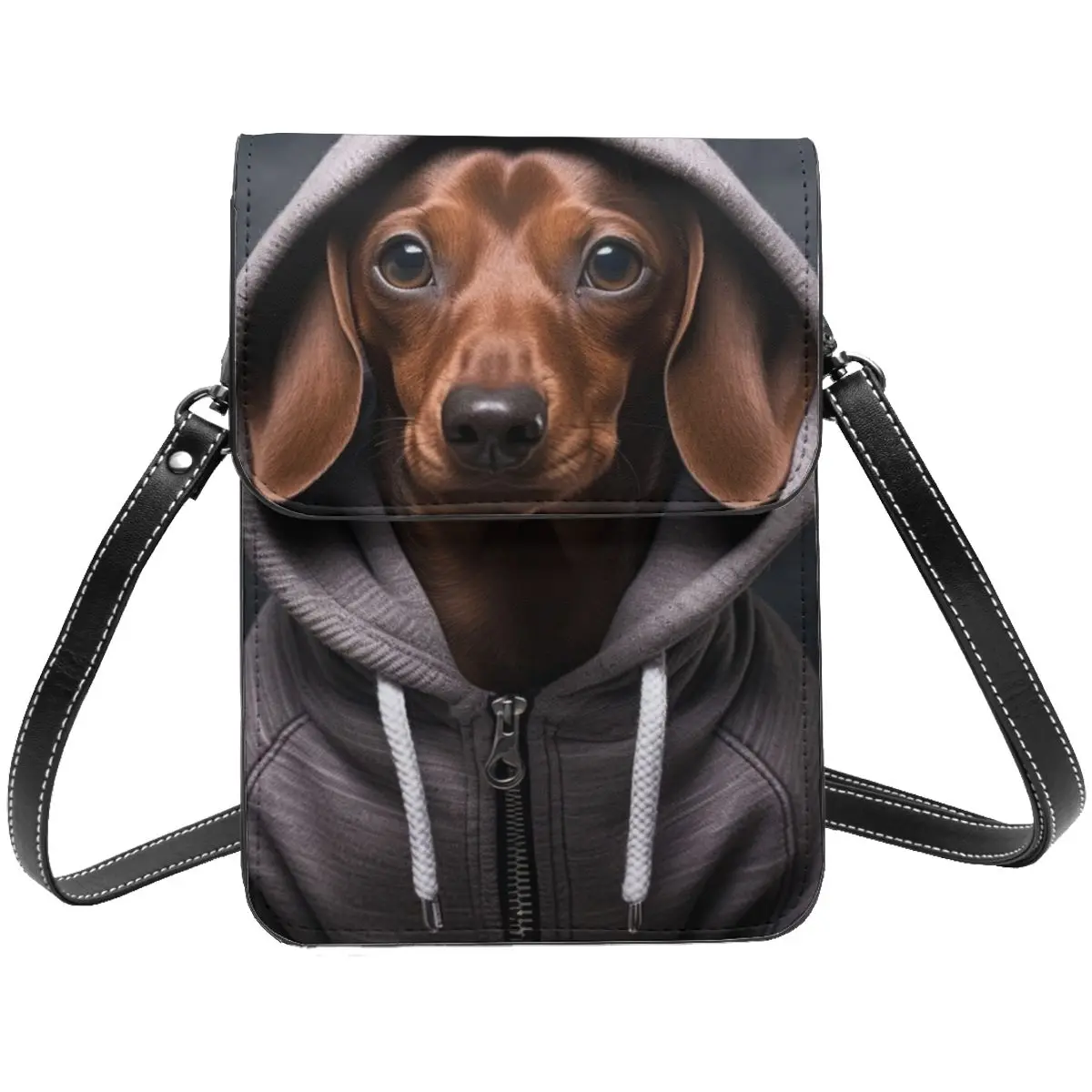 Kiełbasa Torba na ramię dla psa Zwierzę Śliczny szczeniak Jamnik Outdoor Student Torby damskie Moda Zabawna skórzana torebka
